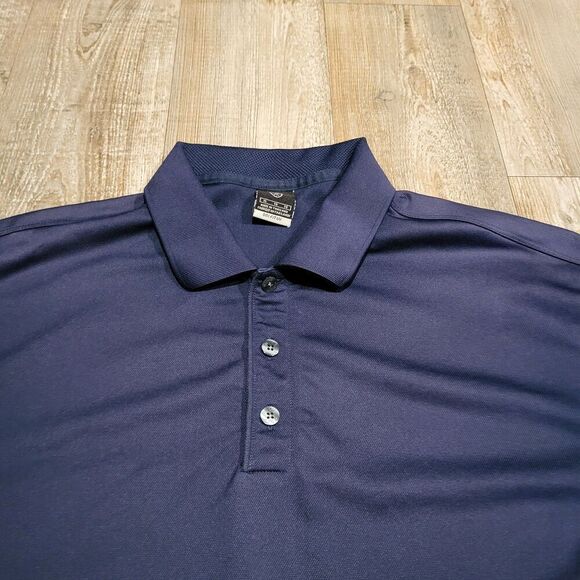 Nike Golf Dri Fit UV Protection Basic Solid Navy Polo Shirt Men's Size XL - Picture 2 of 7